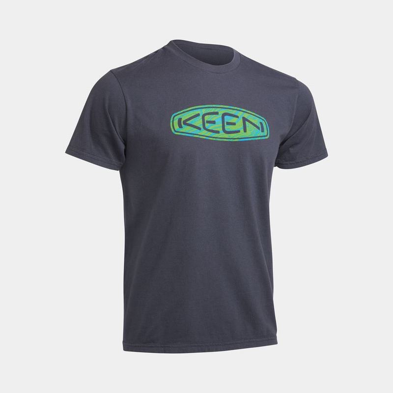 Keen Geode Logo Mens T-Shirts Navy NZ Sale (0598-NSPQV)